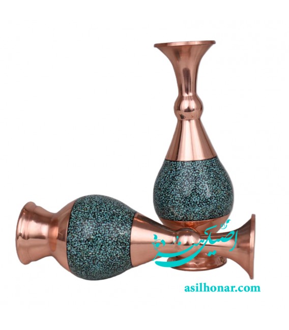 Turquoise inlaying flower vase