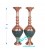 گلدان سه گوی فیروزه کوبی 37 سانت