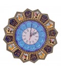 Khatamkari clock 42 cm with hunting painting