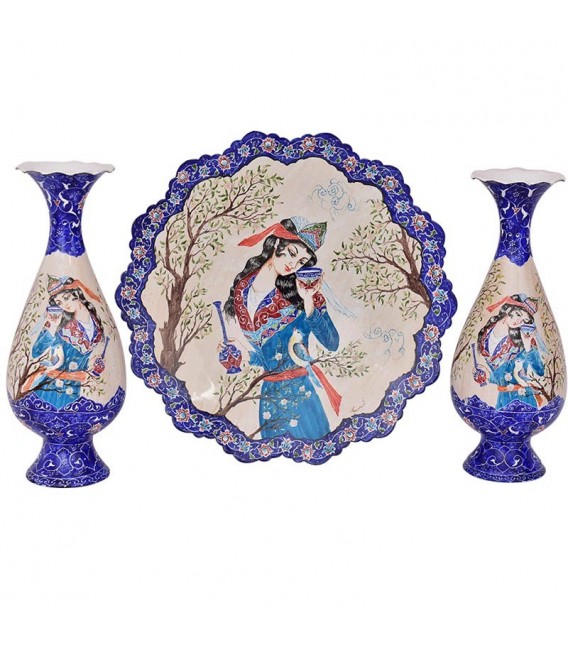 Vase and plate set