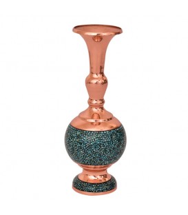 Turquoise inlaying fancy flower vase