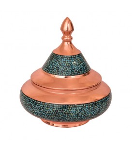 Sucrier en turquoise en forme de navire