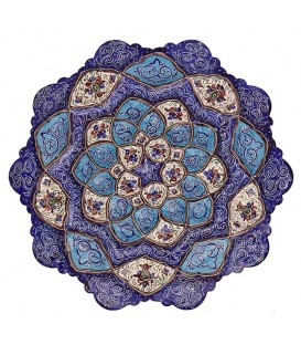 Assiette en cuivre émaillée