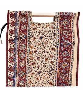 کیف قلمکار دسته چوبی