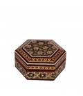 Khatamkari coin box hexagonal