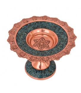 Plat à gâteau en turquoise