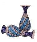 Paire de vase émaillé 20 cm arabesque khatai