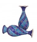 Paire de vase émaillé 20 cm arabesque khatai