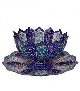 Minakari bowl and plate set 