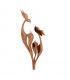 Sculpture de gazelle en bois