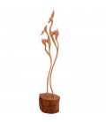 Wooden sculpture gazelle design artiste Nassr Isfahani