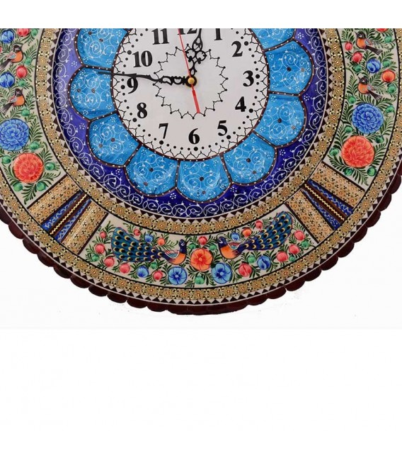 Horloge en khatamkari ronde 